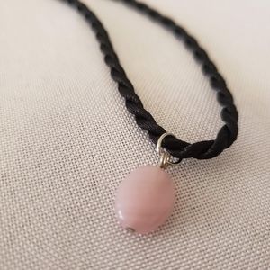 Pink Czech Glass Bead Necklace